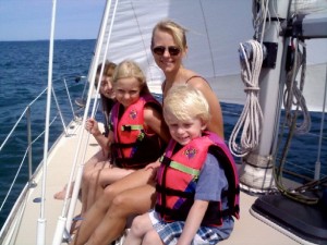 Carrie Kerr and her children